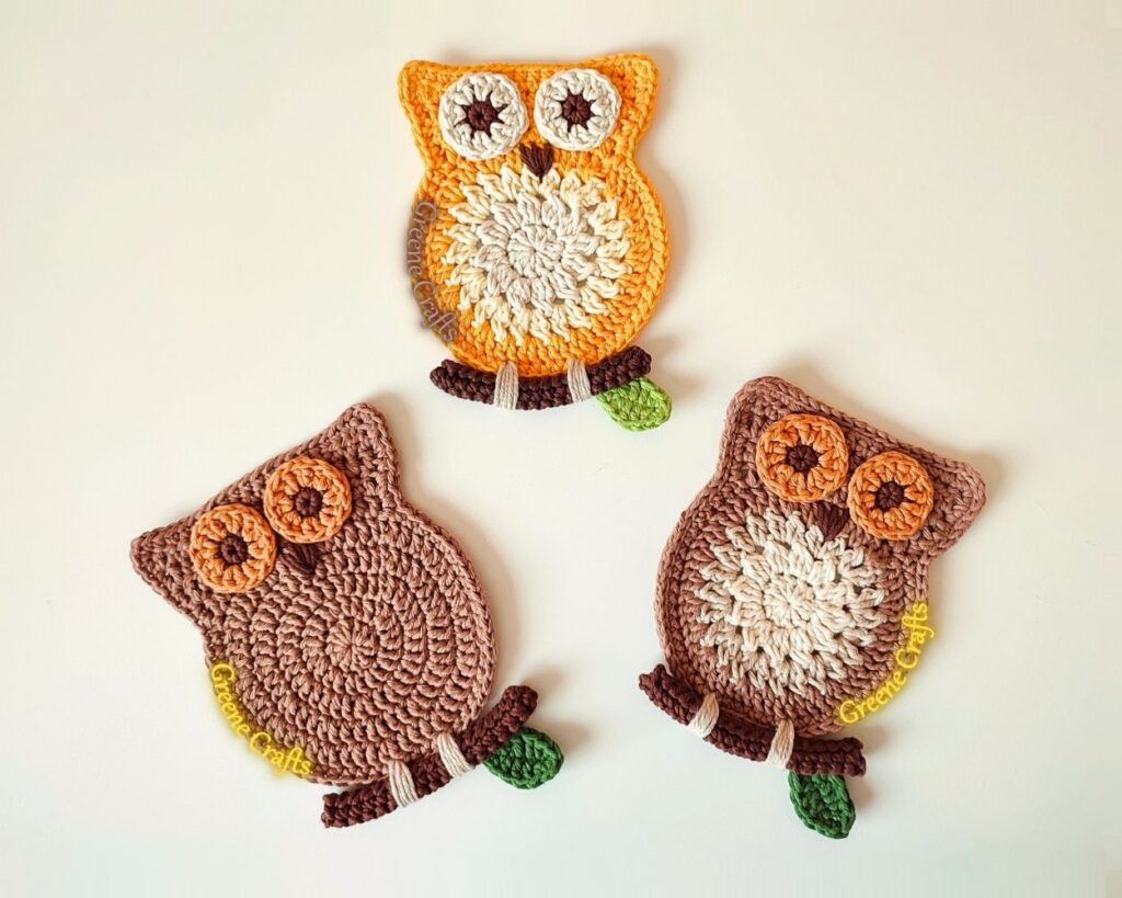 Owl Coaster Crochet Pattern