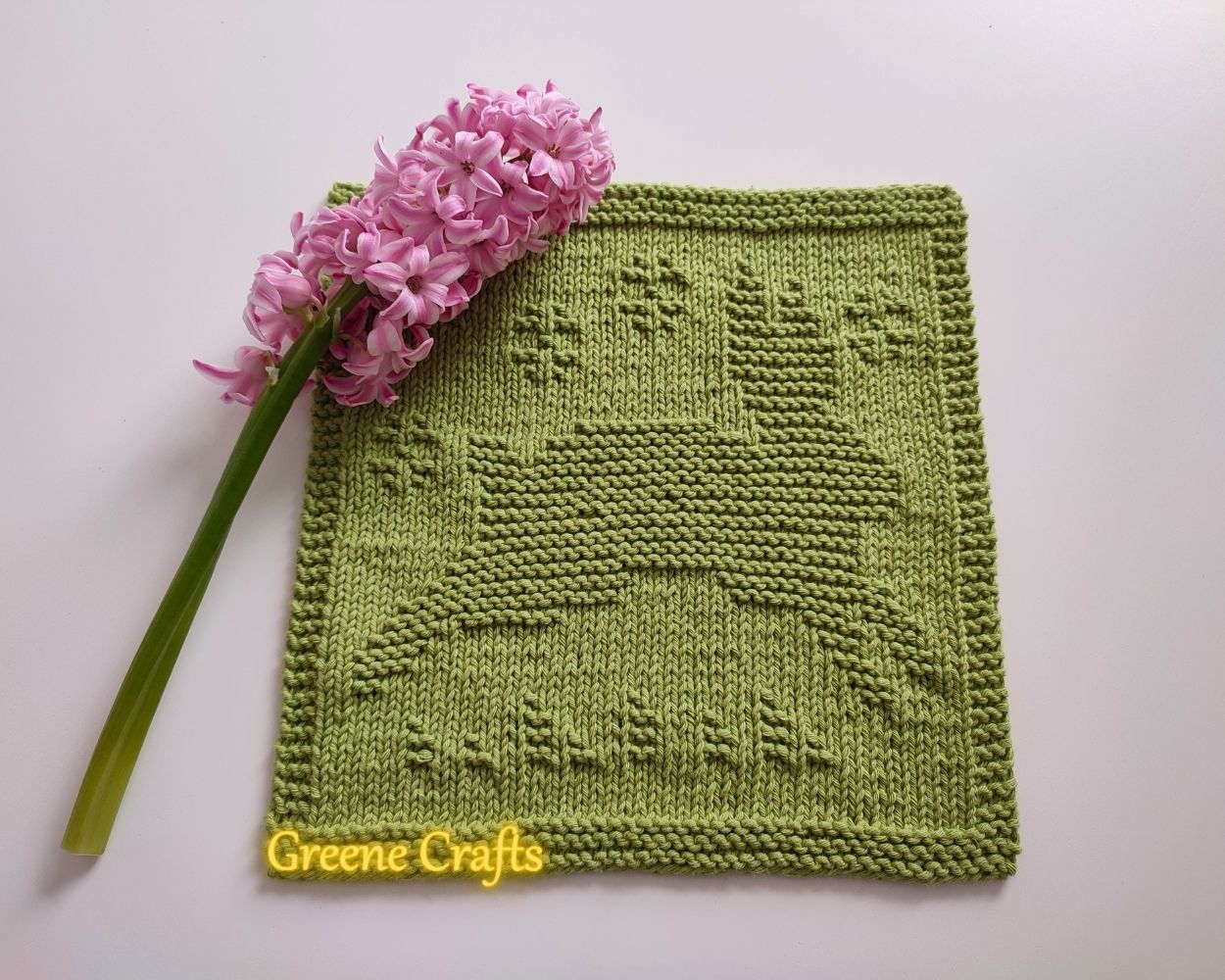 Bunny Dishcloth or Washcloth - Knitting Pattern