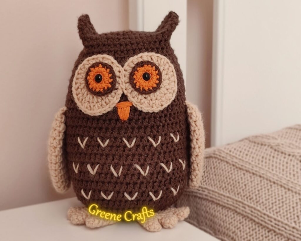 Forest Owl Crochet Pattern (Toy or Doorstop)