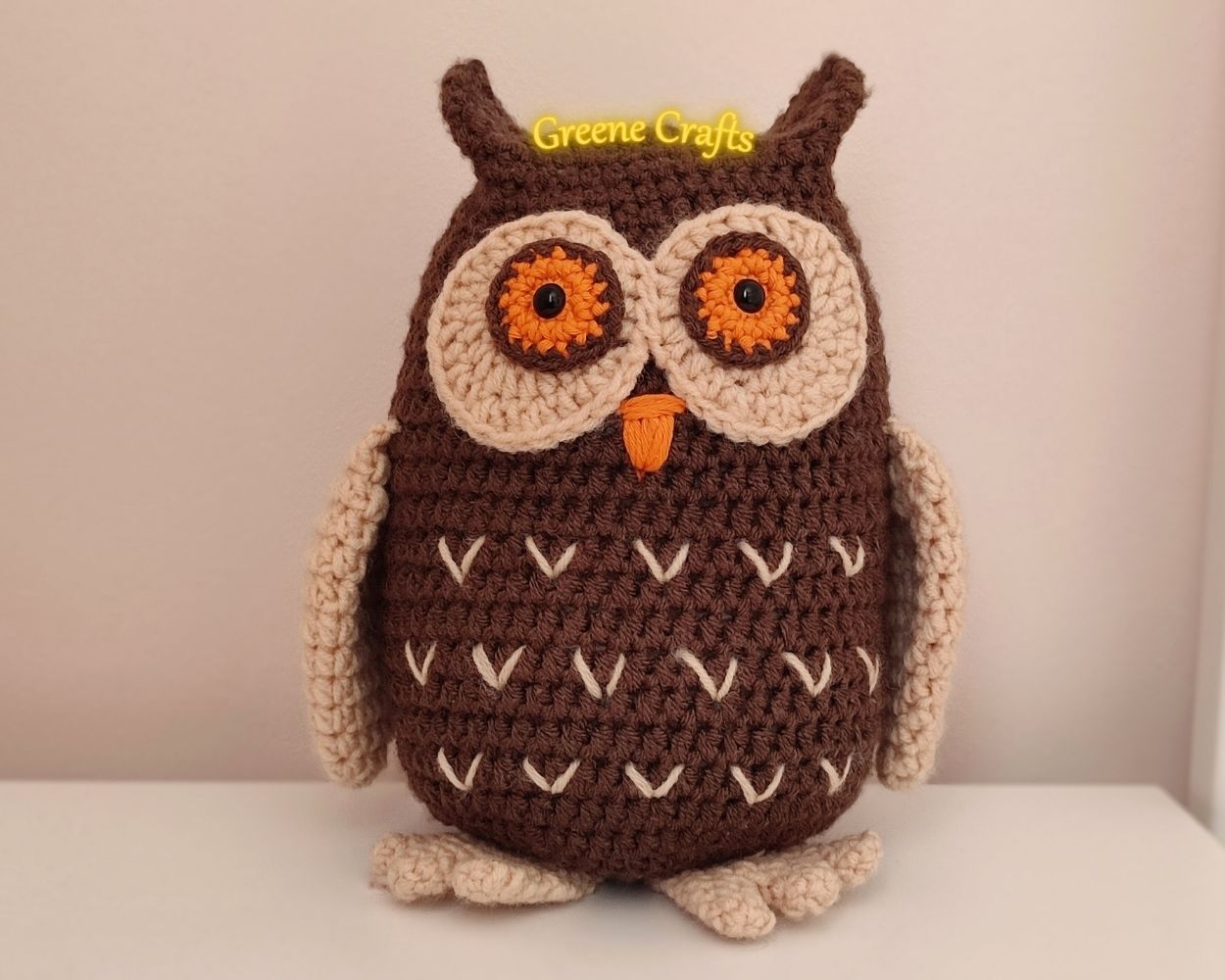 Forest Owl Crochet Pattern (Toy or Doorstop) - Image 3