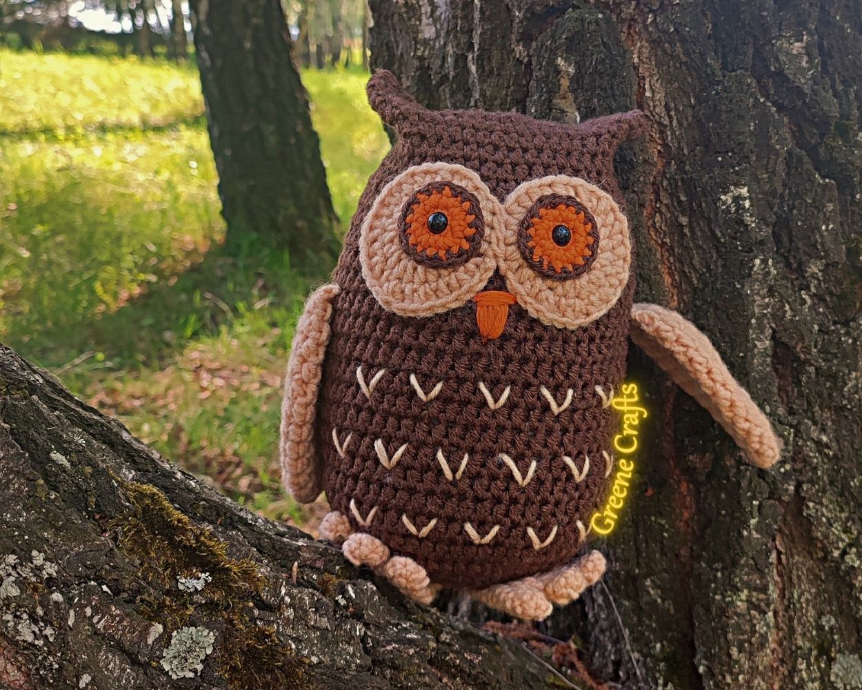 Forest Owl Crochet Pattern (Toy or Doorstop) - Image 5