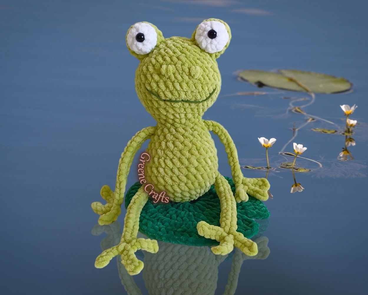 Frog with Long Legs - Crochet Pattern (Low Sew)