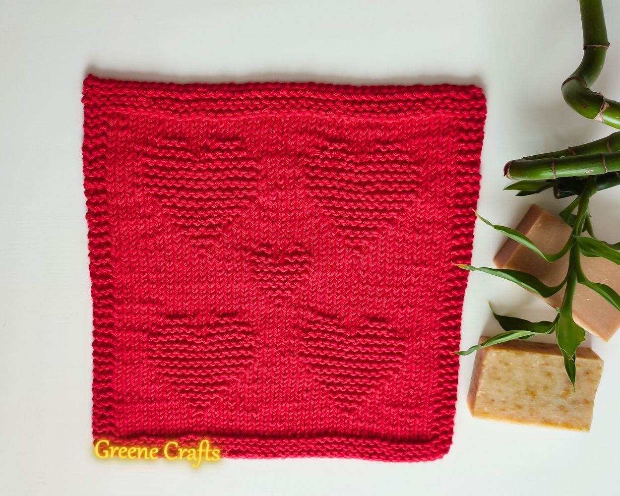 Heart Dishcloth or Washcloth - Knitting Pattern for Beginners