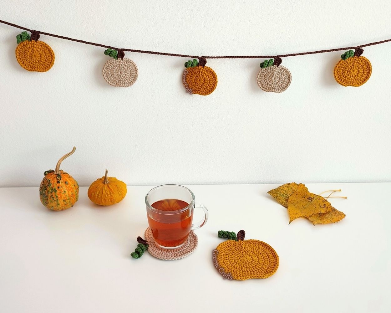 Pumpkin Coaster and Pumpkin Garland - Crochet Pattern - Image 4