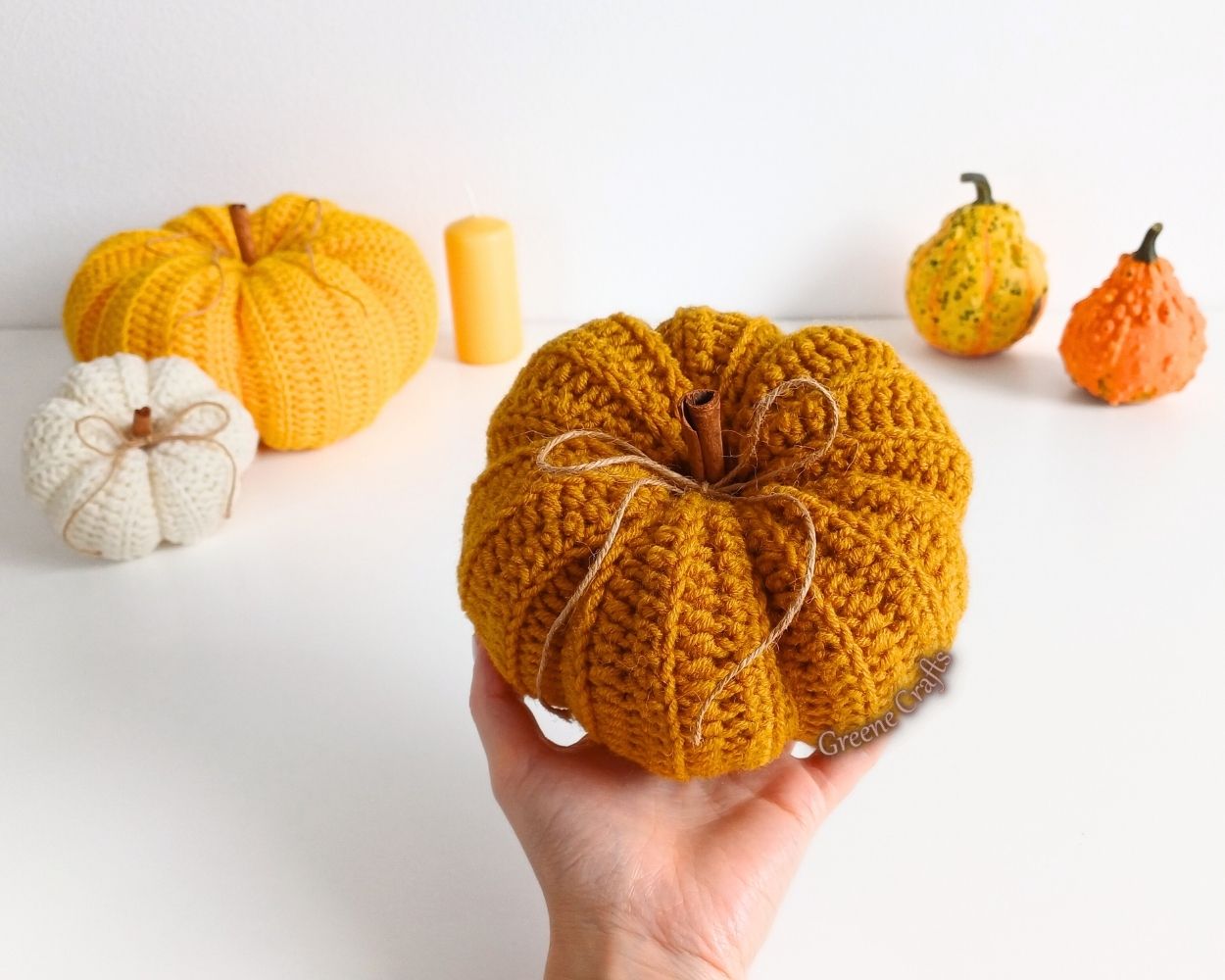 Rustic Pumpkin Centerpiece for Fall - Crochet Pattern - Image 4