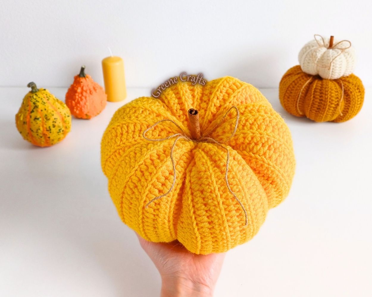 Rustic Pumpkin Centerpiece for Fall - Crochet Pattern - Image 3