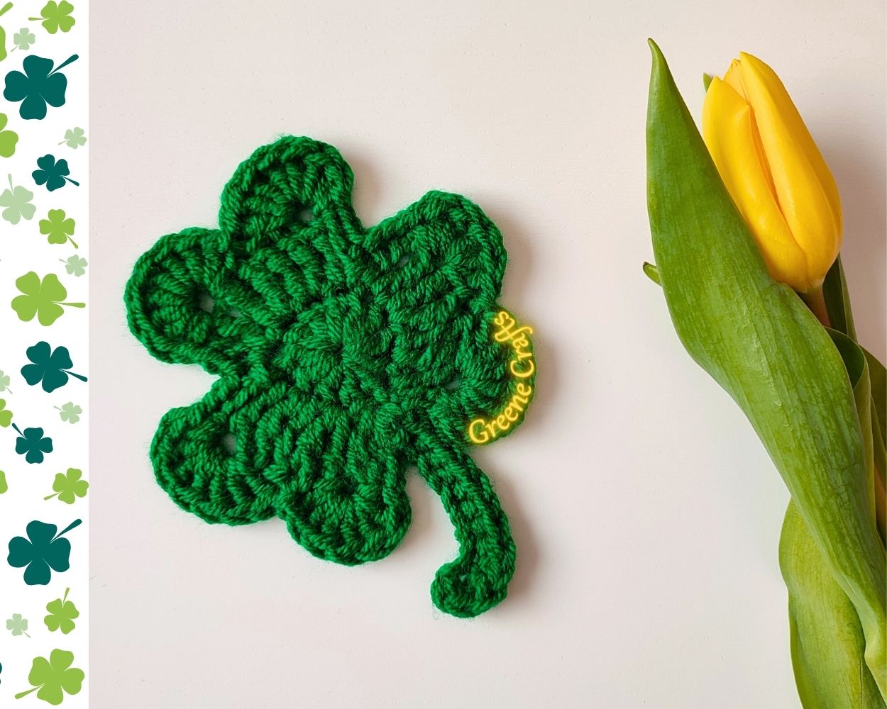 Shamrock Coaster - Crochet Pattern for St. Patrick's Day