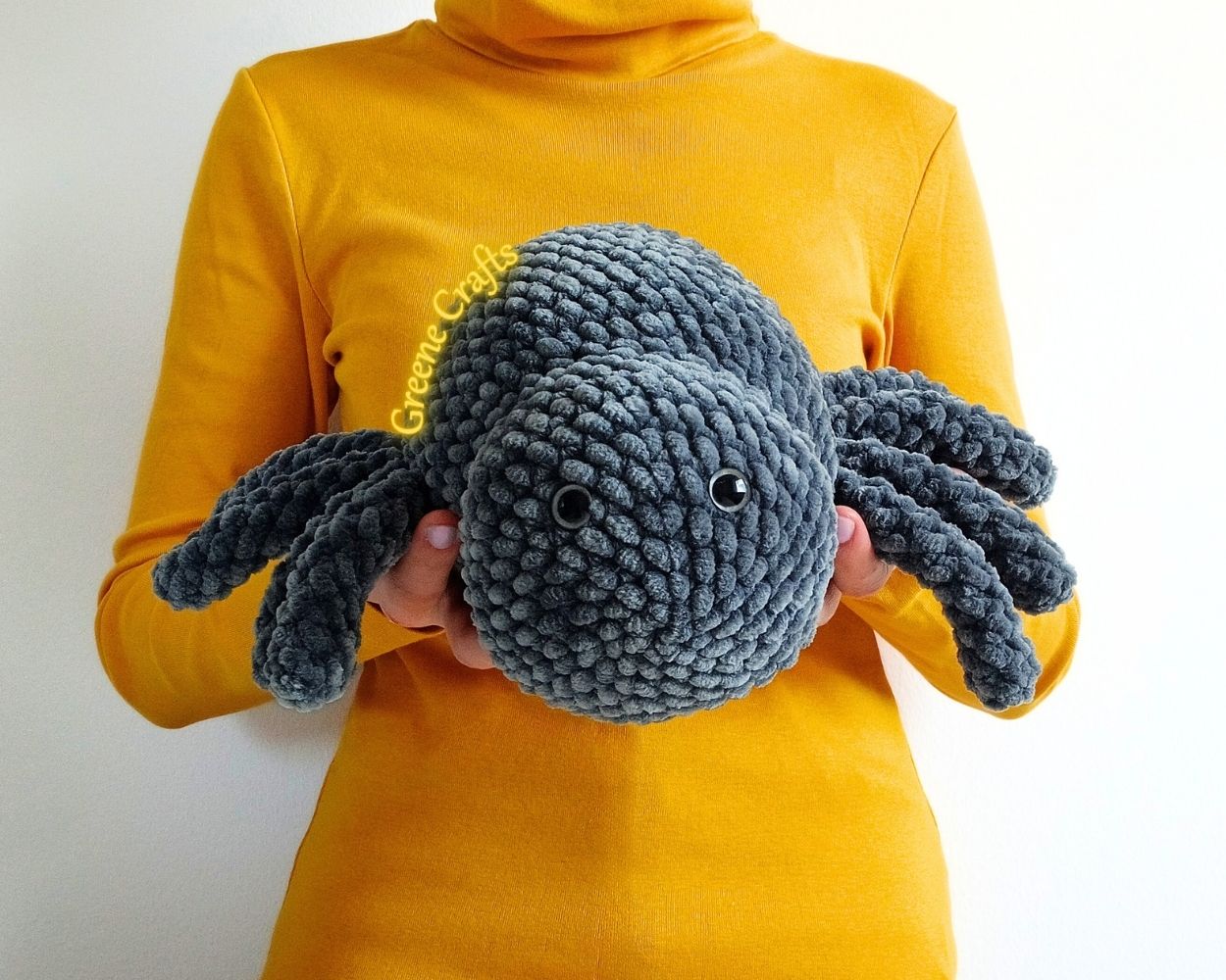 Cute Spider Plush Toy - Crochet Pattern (No Sew)