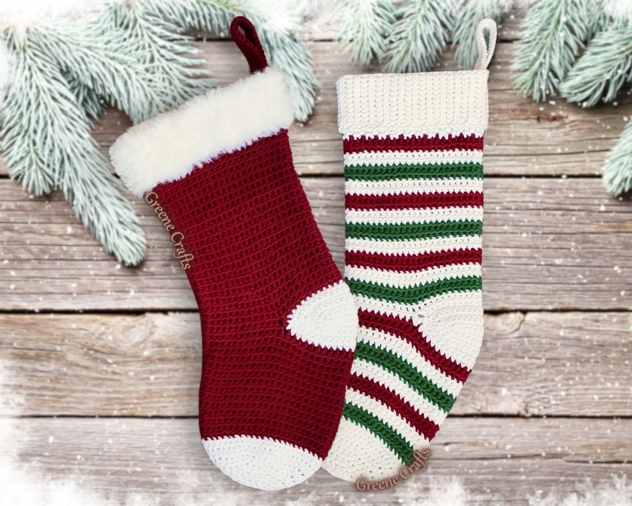 Christmas Stocking in 2 Versions - Crochet Pattern
