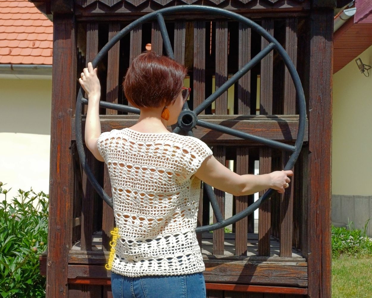 "Summer Breeze" - Women's Lace Top Crochet Pattern, Sizes XS-3XL - Image 5