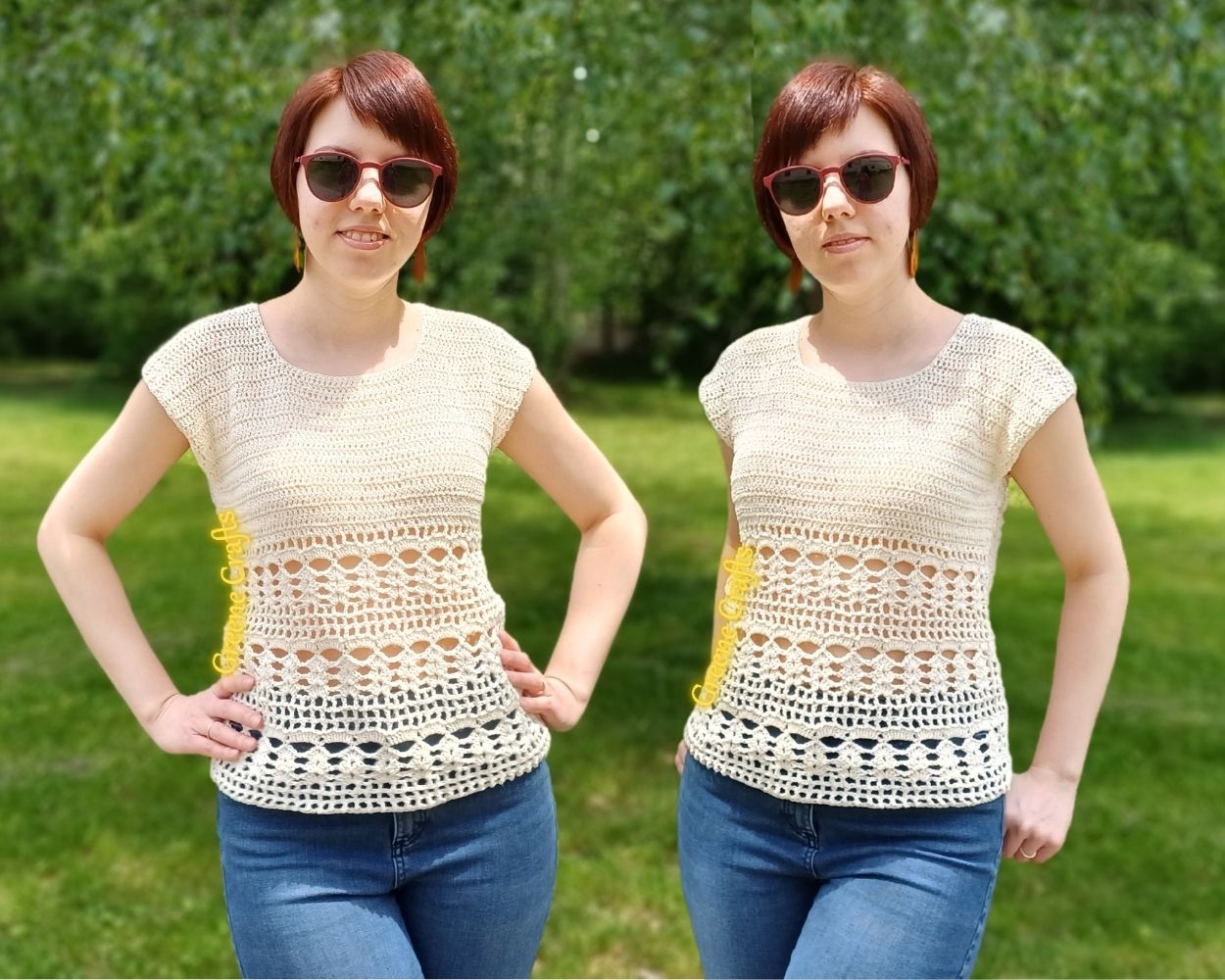 "Summer Breeze" - Women's Lace Top Crochet Pattern, Sizes XS-3XL - Image 3