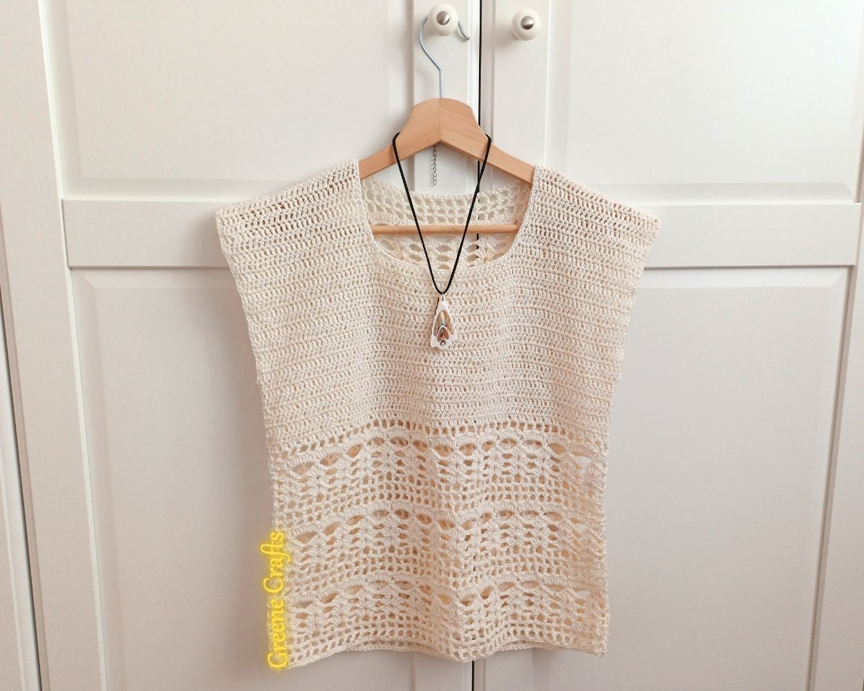 "Summer Breeze" - Women's Lace Top Crochet Pattern, Sizes XS-3XL - Image 4