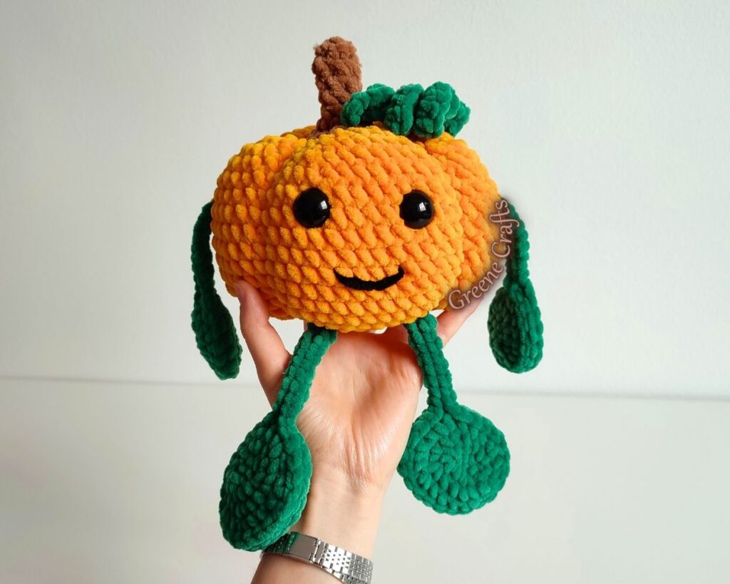 Mr. Tendrils, the Pumpkin - Plush Toy Crochet Pattern