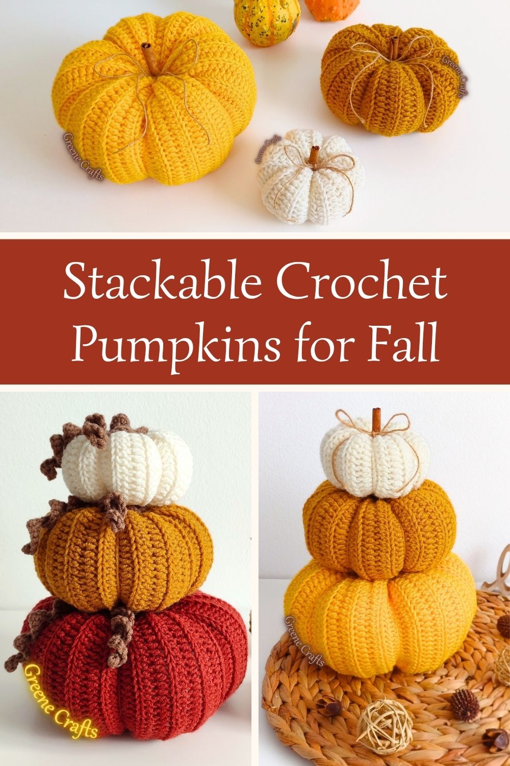 Stackable Crochet Pumpkins for Fall Blog Post