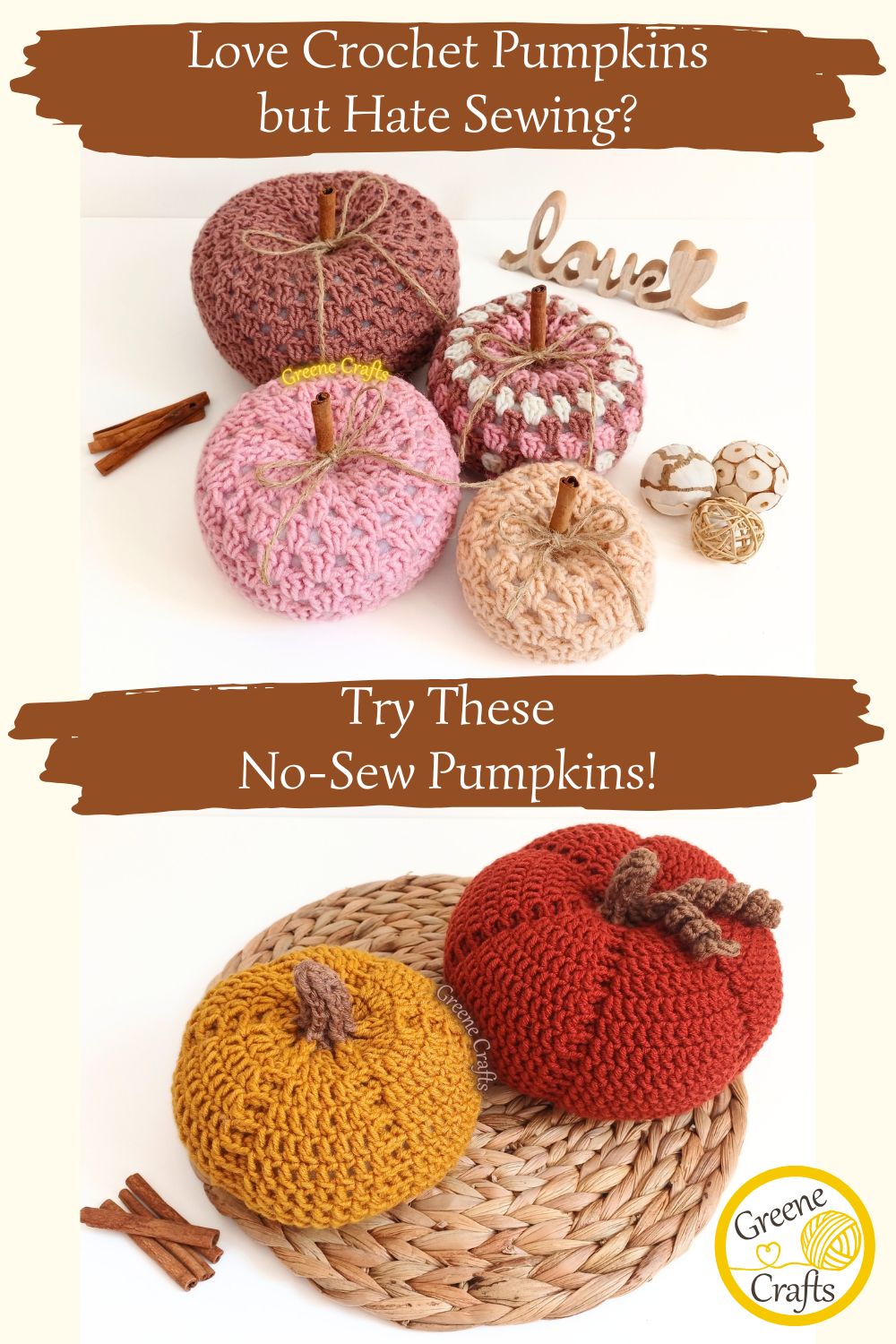 Beginner Crochet Pumpkins without Sewing